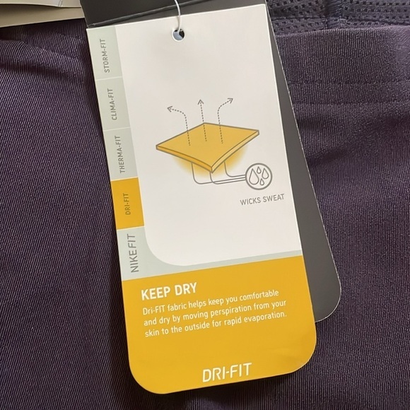 New NIKE Women Dri-Fit Running Shorts Navy Blue Women M NWT - Picture 3 of 6